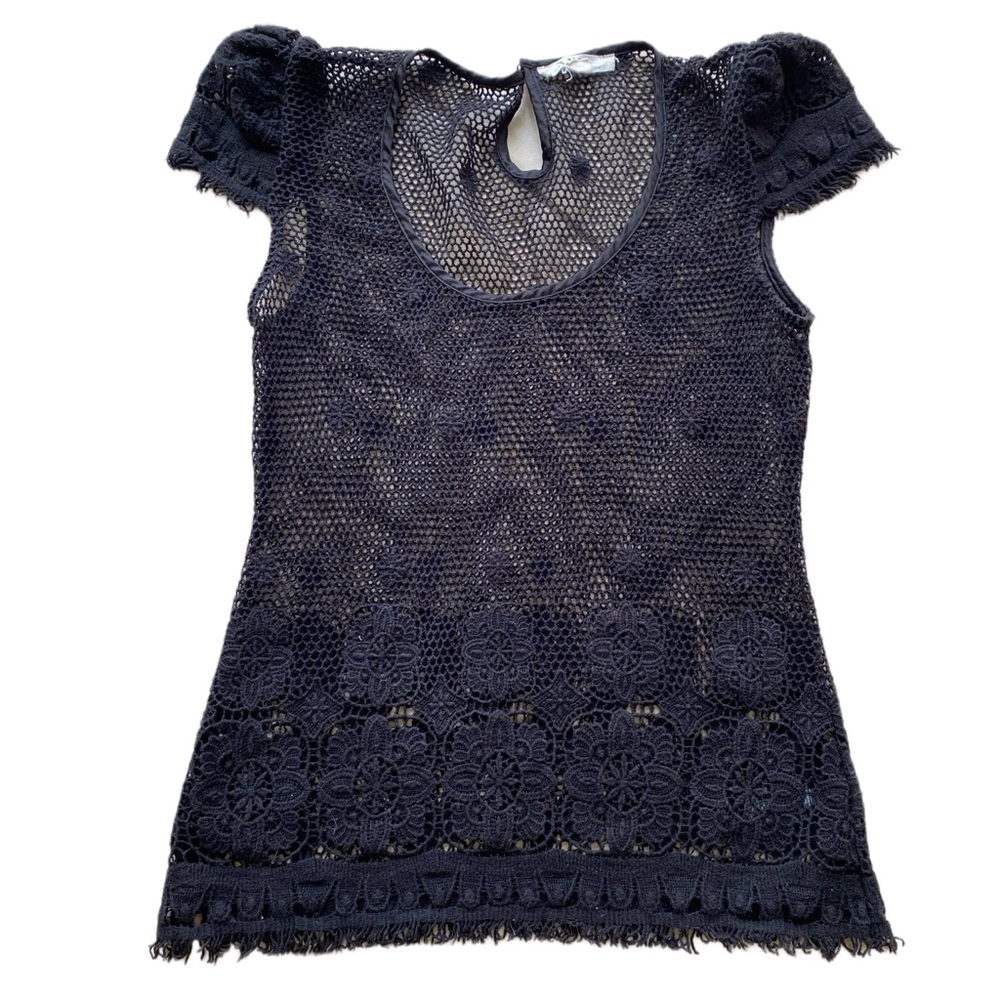 Beautiful black see through shirt from XXI Boutique.